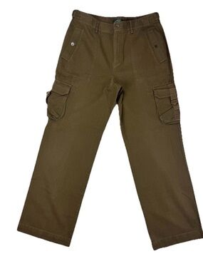 Lauren Ralph Lauren cargo pant Olive green cotton blend flap pockets size 2P